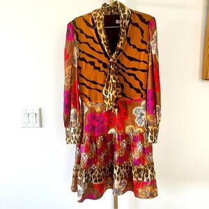 Silvian Heach | Multicolor - Print Blocked Dress | Small